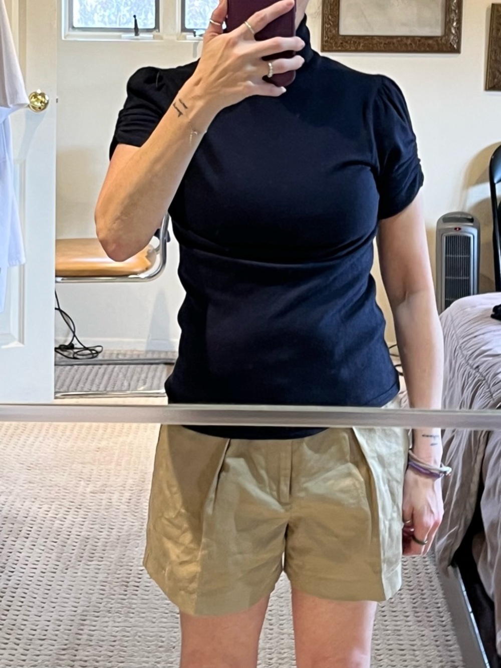 Ralph Lauren Black Label Cashmere Short Sleeve Turtleneck.